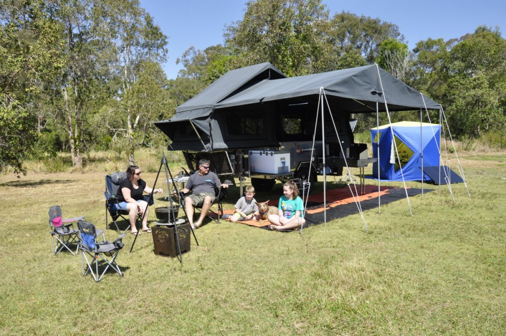 family caravan trip - Wild Boar Camper setup