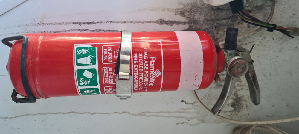 Your caravan requires a fire extinguisher but one of my top tips is to get a large one